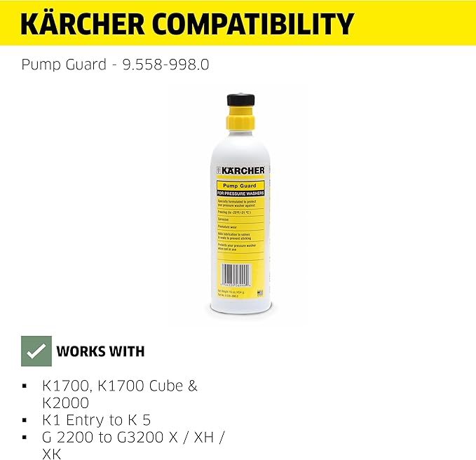 Kärcher - Pump Guard – Anti-Freeze Protection & Lubrication Formula for Electric & Gas Power Pressure Washers – 16oz