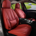 Coverado Car Seat Covers Full Set, Seat Covers for Cars, Red Car Seat Covers Front Seats and Back Car Seat Protector Waterproof, Leather Car Seat Cushion Universal Fit for Most Cars Blue