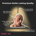 PumpCar 2 pieces Dwanye "The Rock" Johnson double-sided hanging vanilla-scented car air freshener Cool for rearview mirror Car Interior Accessories Household Gifts