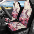 BIGCARJOB Hummingbird Car Seat Cover Set for Women Cute Auto Interior Accessories Pink Vehicle Bucket Seat Pad Auto Front Seat Protectors,Fit Most Vehicle,Cars,Sedan