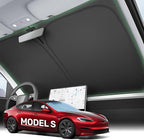 2025 Upgraded Zanch Car Front Windshield Sun Shade- Ultimate UV Protection & Heat Reduction|OEM Design|Innovative No Light Leakage Technology|4-Layer Protection|Fit for Tesla Model S (2016-2025)