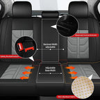 TTX LIGHTING Car Seat Covers fit for Cadillac SRX 2010-2016 Full Set: Premium Leather Automotive Seat Cover with Airbag Compatible Waterproof (5 Seats, Black & Gray)