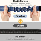 Pawaboo 2Pack Dog Seatbelt for Car, 3-in-1 Dog Car Seat Belt, Shockproof Dogs Tether with Buckle & Hook Latch, Adjustable Reflective Dogs Cars Harness Leash with 360° Lockable Buckle, Indigo/Black