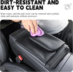 Car Armrest Cover Pad - Nappa Leather Car Center Console Cover with Breathable Holes, Non-Slip Auto Arm Rest Cushion, Universal Car Interior Accessories Fit forTesla Model Y
