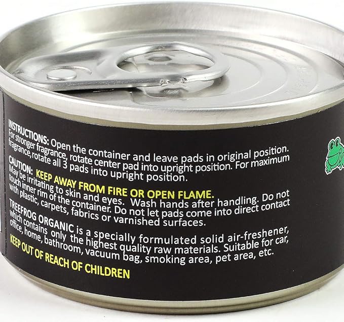 Auto Dynasty TreeFrog Organic Fiber Fresh Natural Air Freshener Can (Black Squash Scented)