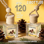 2-Pack Car Air Fresheners, Car Deodorizer, Pine Aroma Air Freshener – Long Lasting Hanging Car Air Freshener for Men and Women, Car Scent Diffuser by VUTOLLOSA