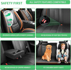 Fit Prius Car Seat Covers for Toyota Prius 2001-2024 2025 2026 -Upgraded Premium Waterproof & Breathable Leather,Airbag Compatible,All-Weather Seat Cushion Protector,2 Front/Black-Brown