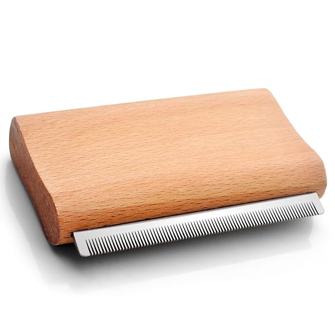 Dog Brush for Shedding | Pet Hair Removal Tool, Cat Grooming Supplies, Deshedding Dog Brush | Combs for cleaning & grooming short and long hair (4.3 Inch (M))
