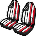 ELEQIN Retro American Flag Seat Covers, Car Seat Covers Front Seats, Car Seat Cushion, Front Car Seat Covers Canvas Car Seat Protector Universal Fit Most Cars