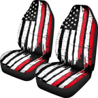 ELEQIN Retro American Flag Seat Covers, Car Seat Covers Front Seats, Car Seat Cushion, Front Car Seat Covers Canvas Car Seat Protector Universal Fit Most Cars
