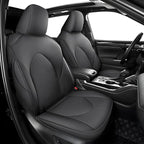 AOMSAZTO Custom Fit Seat Covers: for Toyota Highlander 2020-2025 2026 -Three-Row 7 Seats,Second Row Captain Chair Full Set Faux Leather-Dark Gray