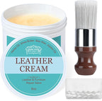 Leather & Furniture Repair Salve, 8oz Leather and Wood Furniture Conditioner, Restorer & Polish for Couches, Car Seats, Shoes, sofa
