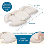 Innokids Head and Body Support Pillow Infant Car Seat Insert for Newborn to Toddler Stroller Cushion for Baby Shower Gifts (White)