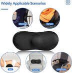Lumbar Support Pillow for Car with Dual-Grip™ Stability System - Advanced Adaptive Memory Foam Back Pillow for Lower Back Pain Relief, Ergonomic Driving Seat & Office Chair Cushion, Black