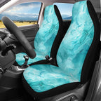 BIGCARJOB Marble Print Car Seat Covers Set for Women Auto Interior Seat Protector Car Accessories Set 2 Pcs Auto Front Seat Covers Saddle Blanket,Universal Fit