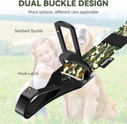 Pawaboo 2Pack Dog Seatbelt for Car, Dog Car Seat Belt Bungee, Dogs Tether with Buckle & Hook Latch, Adjustable Reflective Dogs Cars Harness Leash with 360° Lockable Buckle, Army Green Camouflage