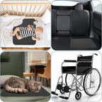 Waterproof Chair Pads for Incontinence, 4 Pack Reusable Seat Protector Pads 18" x 16", Absorbent Wheelchair Pad Covers, Washable Chair Pads for Adults, Kids & Pets - Black