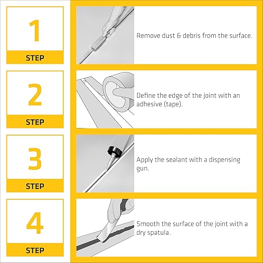 SIKA Sikaflex Construction Sealant - Black, Paintable Polyurethane, All-Purpose for Sealing Joints & Gaps, 10.1 fl. oz Cartridge - Weatherproof, Durable, Non-Corrosive