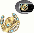 Cowboy Cowgirl Car Air Freshener Vent Clip,Bling Western Car Decor,1pc Women Men Vehicles Trucks Dashboard Decoration Accessories,Refillable Alloy Cowboy Hat Charm Diffuser