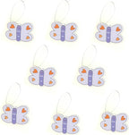 A&D Hanging Air Freshener for Car, Home, Office, Bathroom | 8 Pack | Multiple Designs & Scents (Bikini Tree|Heart|Fish|Bee|Waterdrop|Sock|Golf Ball|Bikini Butterfly) (Bikini Butterfly (Jasmine))