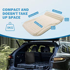 Car Bed with The Most Complete Sleeping Accessories,Leakproof Durable Car Mattress, with Pillow & Pump|for SUV Minivan Mpv Road Trip Inflatable Bed,Single-Sided Flocking Off-White + Gray