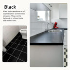 All-In-One Interior Floor Coating Kit, Water-based & Low Odor One-Step Floor Paint, High Hardness Waterproof Paint for Ceramic, Porcelain, Fiberglass, Hardwood, Laminate, Vinyl, 35OZ, Black