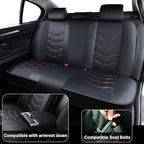 Universal Car Seat Covers, Black, Waterproof Faux Leather, Full 5-Seat Set, Non-slip, Contoured Fit, Suitable for Suvs, Sedans, Pickups, Upgraded Protection for Car Interiors, Airbag Compatible