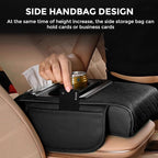 5-in-1 Car Center Console Cover,Multifunctional Arm Rest Cover for Car with Cup Holder,Phone Holder,Pocket,Car Tissue Holder,Leather Height Enhancement Car Armrest Cushion for Most Cars