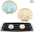 2Pcs Car Vent Clips Air Freshen - Beach Seashell Car Accessories Dashboard Decorations, Cars Interior Diffuser Decor Gift for Women Lover and Friend