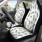 GENANY Summer Twisted Car Seat Covers Set of 2, Breathable Front Seat Covers for Truck Sedan SUV, Funny Car Accessories, Drinking Gift for Women Men