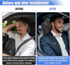 2PCS Car Headrest Pillow, Breathable Leather Car Neck Pillow, Soft Cloud Silk Cotton Neck Support Relief Cushion, Comfortable Automotive Seat Head Rest Pad for Driving Fatigue Relief (Black)