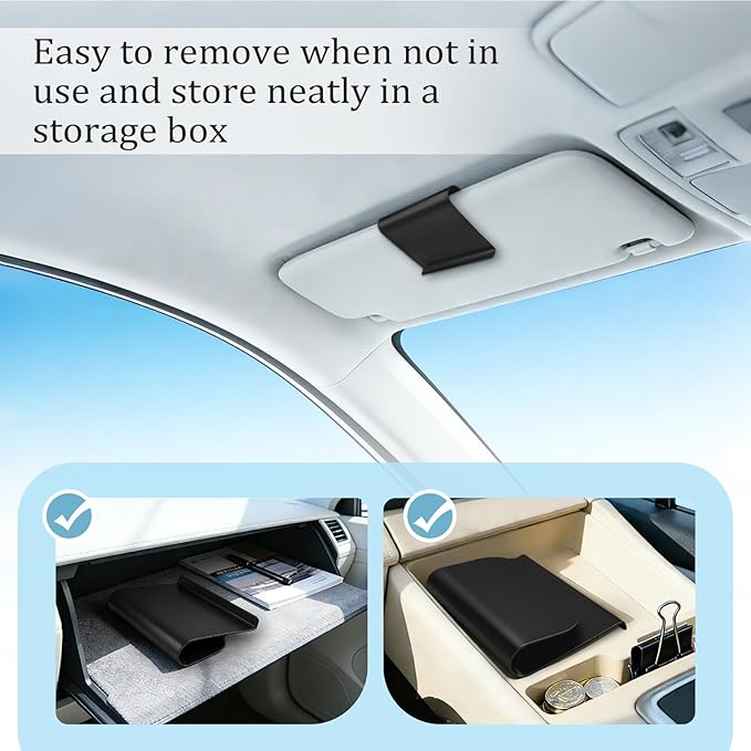 3 PCS Car Air Freshener Visor Clip Compatible with Drift Car Air Freshener, Vehicle Sun Visor Metal Clip for Car, Truck & SUV, Black (Freshener Not Included)