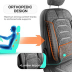 Premium Car Seat Covers Front Seat - Linen Car Seat Cover for SUV, Cars, Most Pickups, Smoke Grey-Grey, Car Seat Protector, Car Seat Covers Front Seats, Car Seat Protector