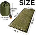 Sleeping Bag, Terrashell Blanket, Emergency Sleeping Bag, Compact Lightweight, Waterproof, Heat Blanket Survival for Survival Kit Car Camping Gear Hiking Go (25 μm)