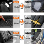 Car Seat Covers Fit for Mazda 3 2007-2025 2026, Premium Leather, Full Coverage Leather Waterproof Breathable Seat Covers, Automotive Seat Protectors, Airbag Compatible(Full Set Seats, Black)