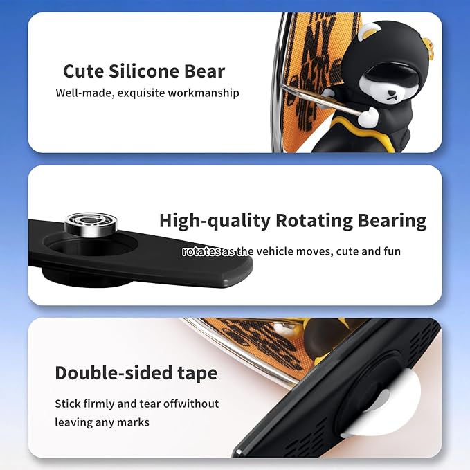 Kwak's Car Dashboard Decorations, Boat Automotive Air Fresheners Cute Rotatable Interior Accessories Ornaments Means Smooth Sailing Shangri-la Fragrance (Black)