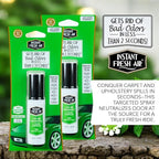2-Pack: Dual-Action CAR AIR Freshener Rainforest Bliss -Instantly Eliminates Odors from Smoke, Food, Pets in 2 Seconds - For Commuters, Pet Owners, Rideshare Drivers 1.35 Oz. - INSTANT FRESH AIR