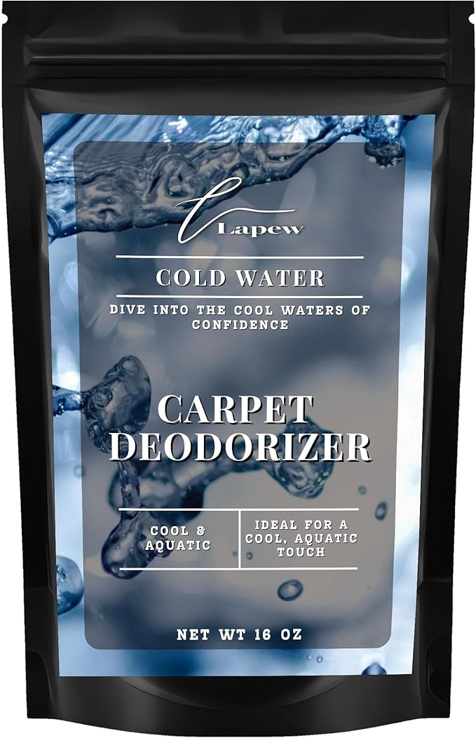 Lapew Cold Water Carpet Deodorizer Powder - Pet Safe Freshener for Vacuuming | Scented Odor Eliminator for Home | 16 oz