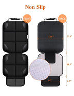 Meolsaek Car Seat Protector for Child Car Seat, Durable 600D Fabric Waterproof Car Seat Cover with Thick Pad Non-Slip Backing，No Imprints (Black 1pc)