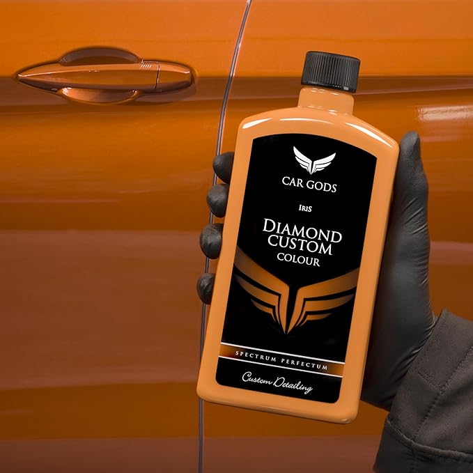 Car Gods Iris Custom Color Orange 3-in-1 Polish Wax Color Restorer & Scratch Remover, 17fl Oz - 16 Colors Available