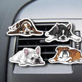 WIRESTER Set of 4 Fresh Scented Car Air Freshener Vent Clip, Decorative Accessories, Interior Decoration for Cars - Dogs, Cats, Animal