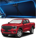 Windshield Sunshade for Ford Ranger 2019-2025 2026 – Upgraded Double-Layer Design, Mirror Cut-Out, Blocks 99% UV Rays, Thick & Durable, Easy-Fold Ford Ranger Windshield Sun Shade