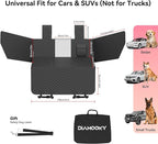 Dog Car Seat Cover for Back Seat, Waterproof Back Seat Extender for Dogs w/Door & Headrest Protector, Hard Bottom Pet Bed Hammock Holds 420lbs, for Cars SUVs Small Trucks(Not for 3-row seats)