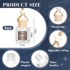 Premium Car Air Freshener, 6 Pack Deep Luxury Scent Essential Oil Diffuser, Long Lasting Fragrance Interior Decor Unisex,Hanging Aroma Diffuser Executive Business Car Accessories Mens Gifts