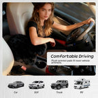 Fluffy Car Armrest Cover with Side Pockets – Plush Fuzzy Fur Center Console Armrest Cushion Pad, Universal Winter Car Interior Protector, Soft Arm Rest Cover with Storage for Women & Men (BLACK)