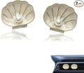 2Pcs Car Vent Decor Clips Beach Car Accessories with Pearl Scallop Design Cute Coastal Ocean Air Freshener Clip Charms for Women Beachy Summer Interior Diffuser Decorations