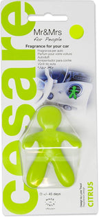 Cesare Car Air Freshener Long Lasting 45 Days Air Vent Clip Uses Alcohol-Free Fragrance Oil Non-Toxic EVA Material (Citrus)