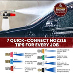 ProDetail Dual Kit – Foam Cannon & Spray Nozzle Quick Switch Adapter, Stainless Steel Brass Pressure Washer Accessory for Car Wash, Auto Detailing, Patio, Driveway, RV, Boat Cleaning 4000PSI