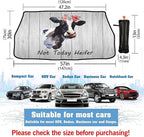 CHILL·TEK Funny Animals Car Windshield Sun Shade Umbrella, Heifer Cow Car Foldable Umbrella Sunshade for Front Window UV Reflector Umbrella Sun Protection Auto Windshield Umbrella Sun Shades Cover