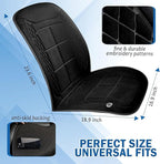 2Pcs Universal Seat Cushion, Comfortable Large Heated Seat Cover，Non-Slip Breathable Unique Back Rest Black (2Pack Black)
